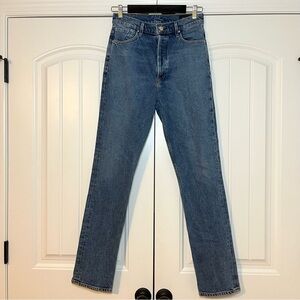 Goldsign Straight Leg High Rise Denim Jeans Size 27 Cotton Chic